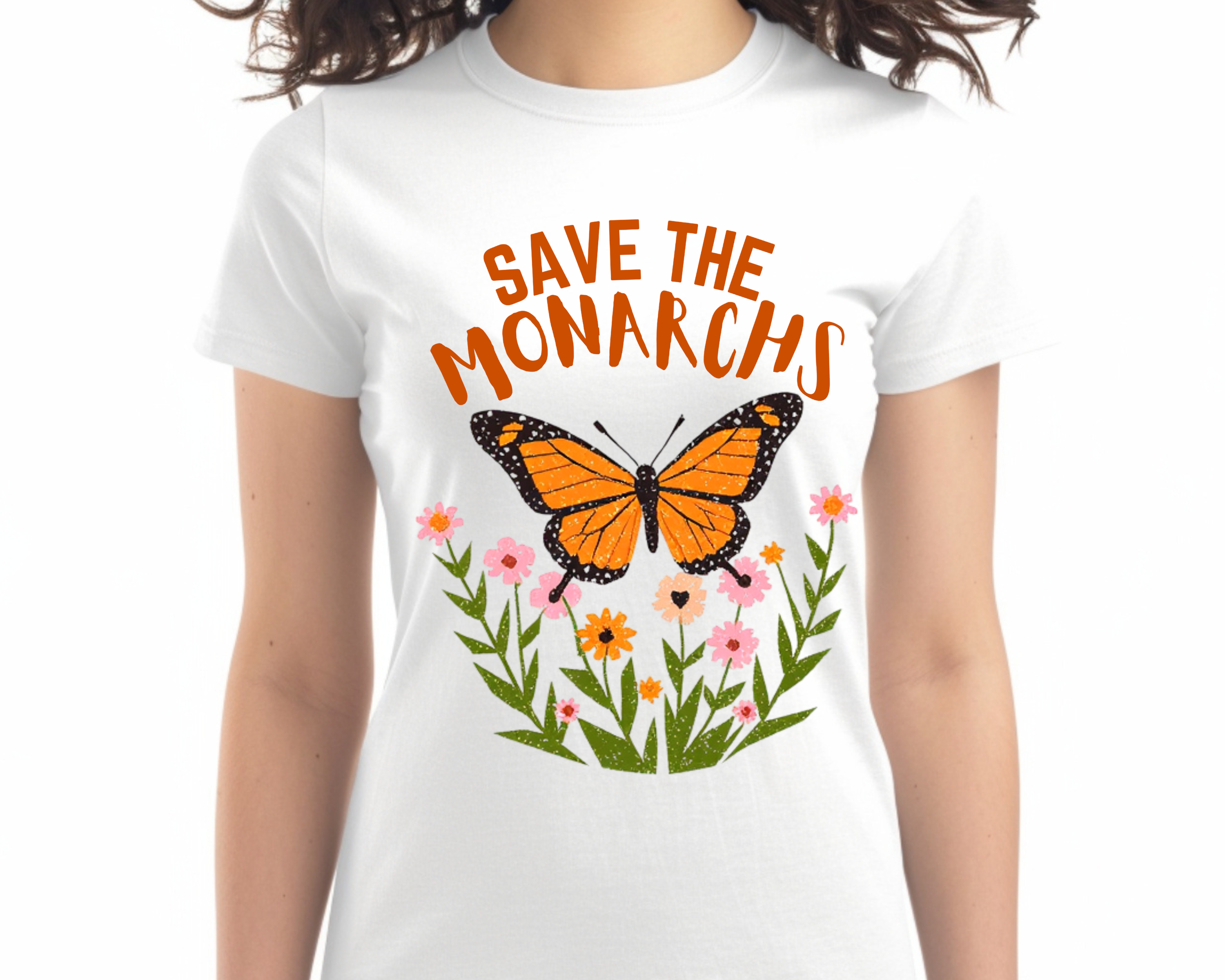 Save the Monarchs T-Shirt | Monarch Butterfly Floral Tee