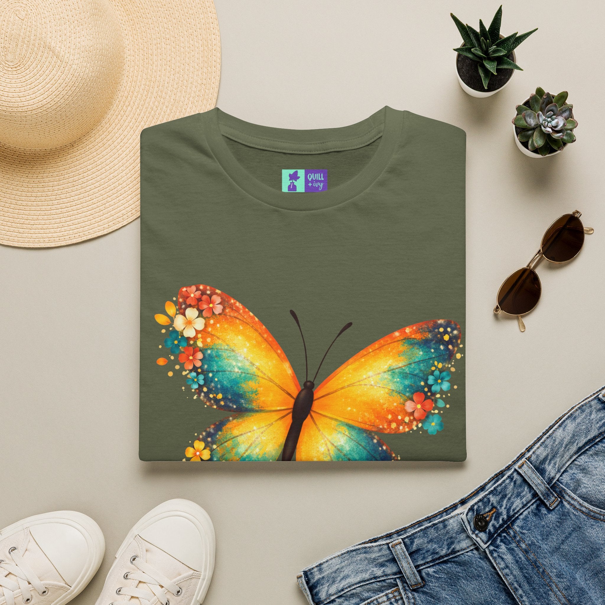 Save The Butterflies T-Shirt | Colorful Butterfly Conservation Tee