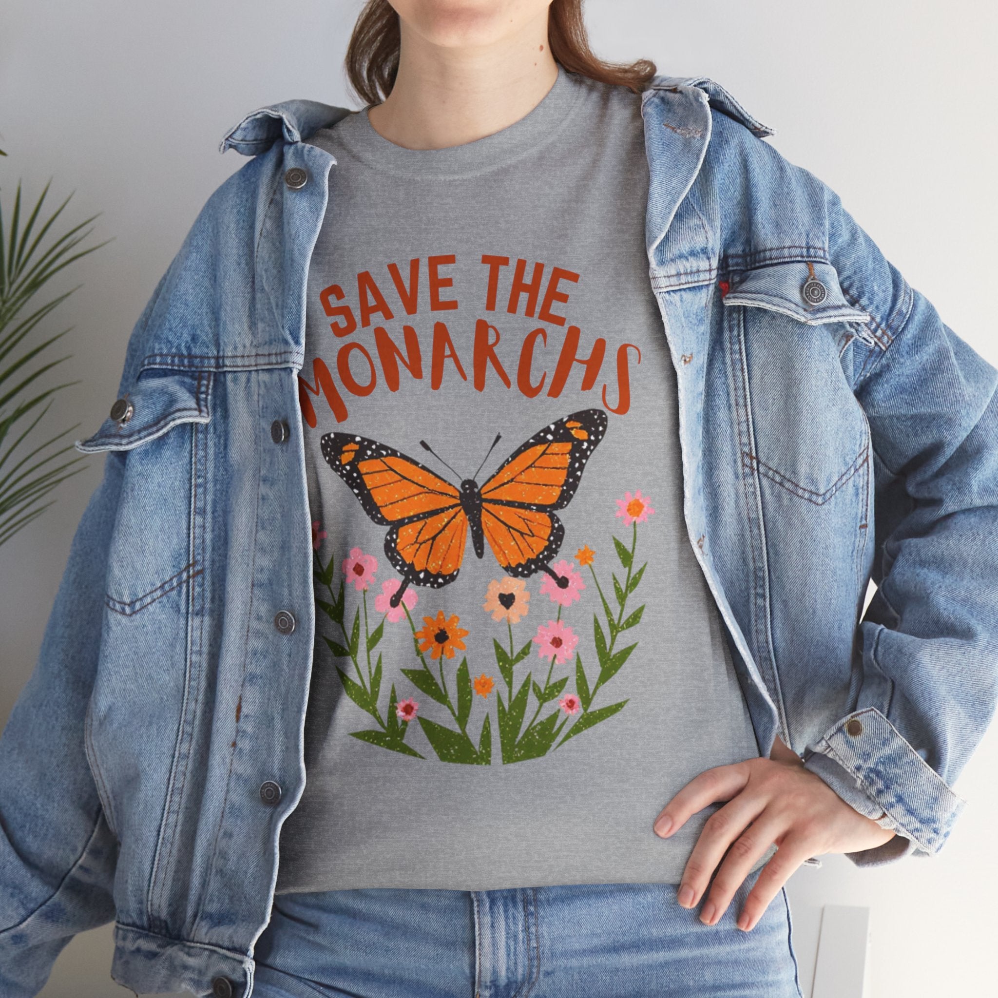 Save the Monarchs T-Shirt | Monarch Butterfly Floral Tee