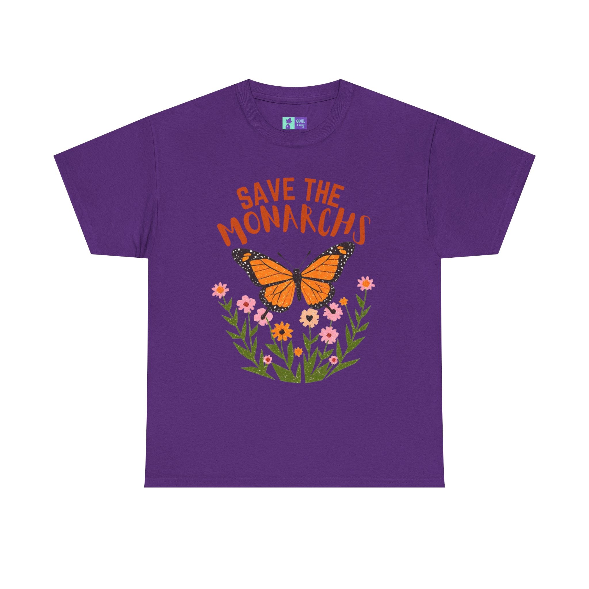 Save the Monarchs T-Shirt | Monarch Butterfly Floral Tee