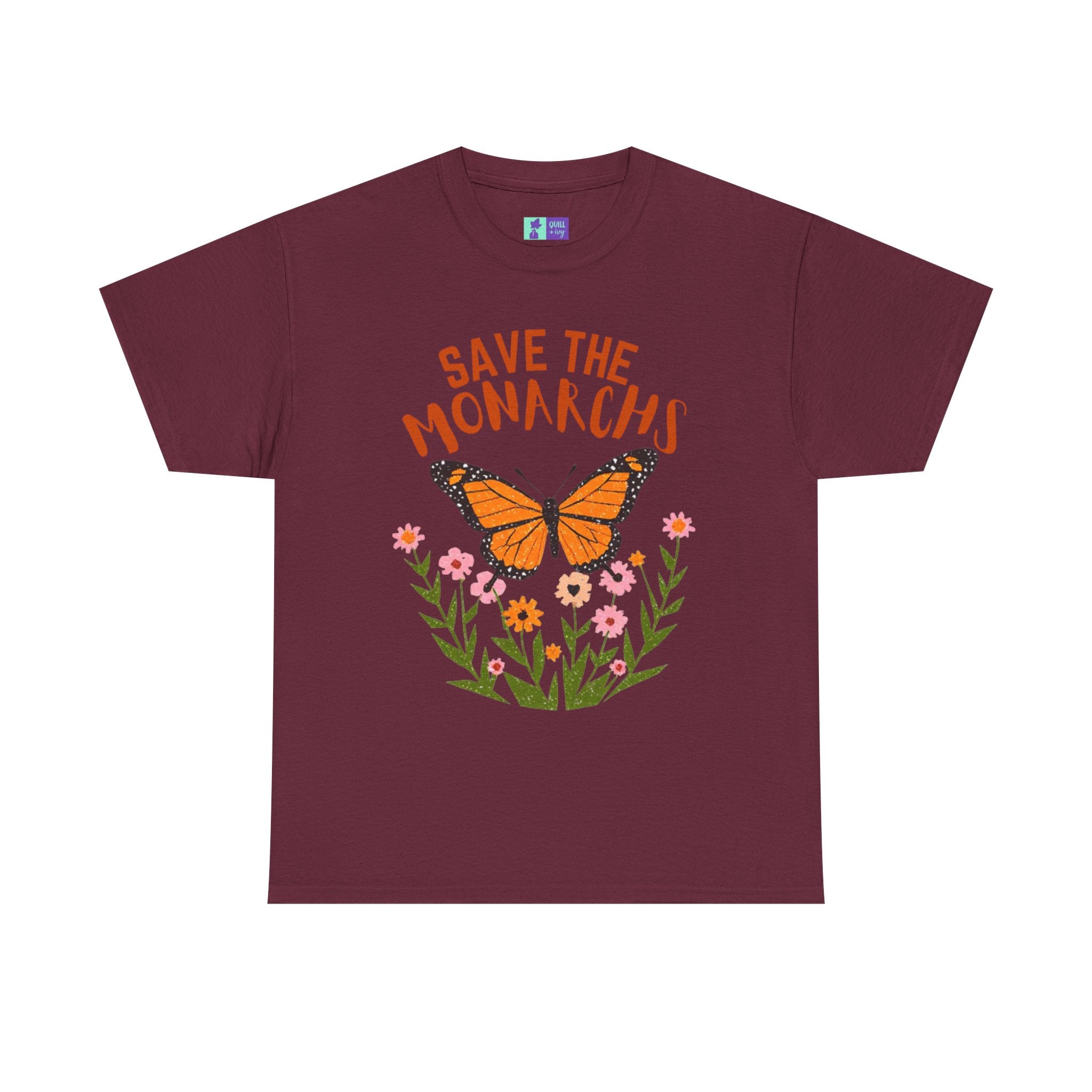 Save the Monarchs T-Shirt | Monarch Butterfly Floral Tee