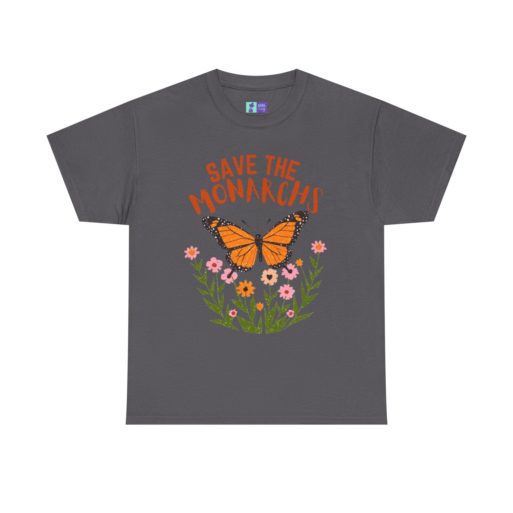 Save the Monarchs T-Shirt | Monarch Butterfly Floral Tee