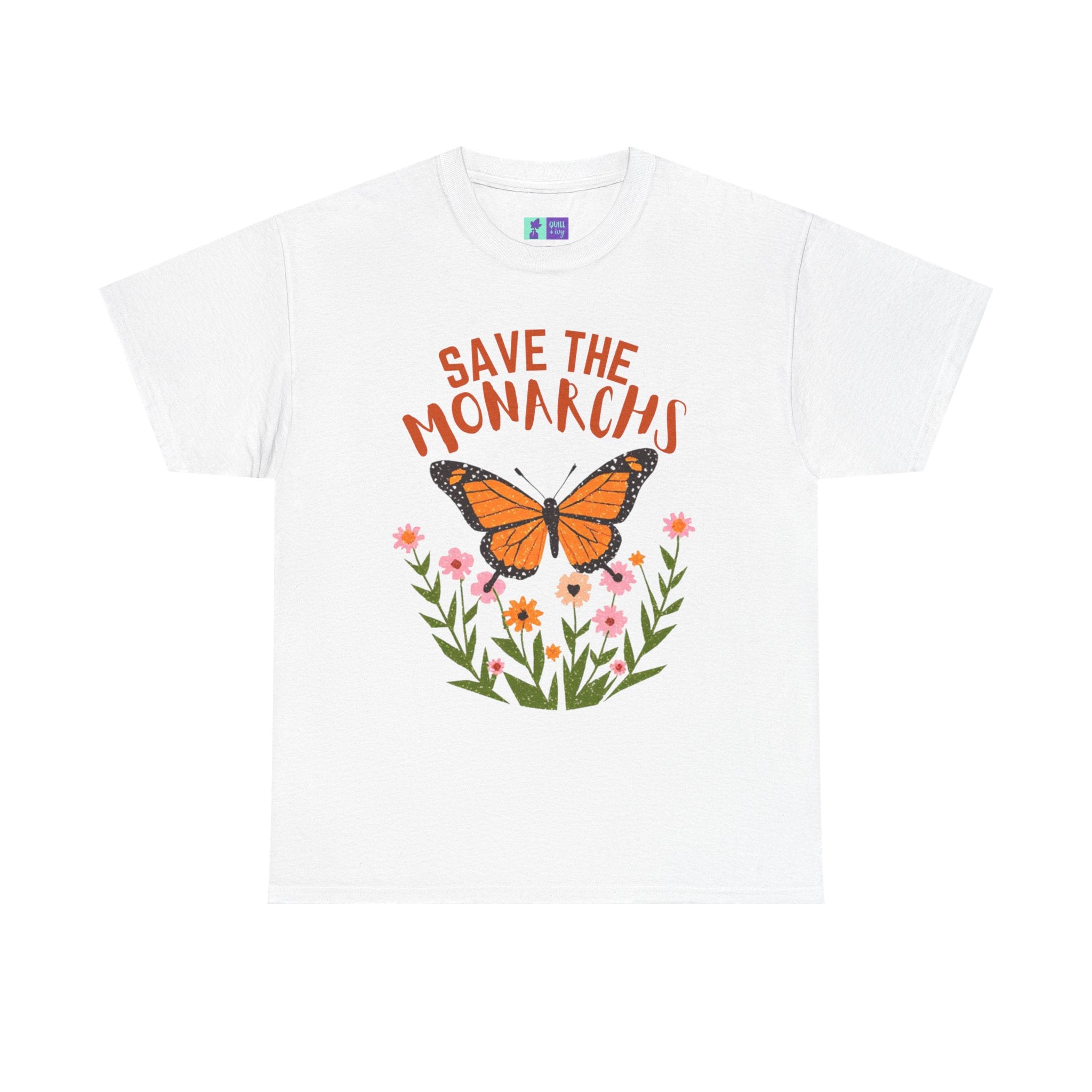 Save the Monarchs T-Shirt | Monarch Butterfly Floral Tee