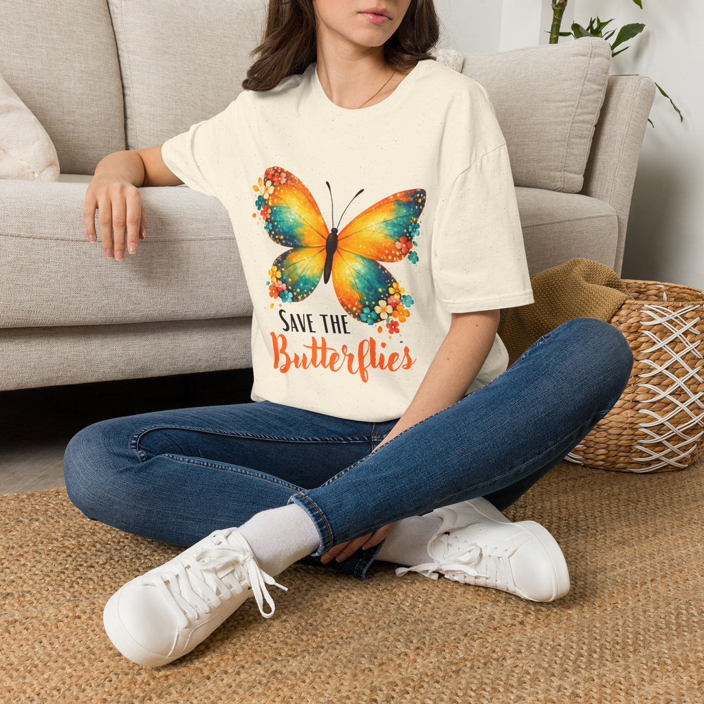Save The Butterflies T-Shirt | Colorful Butterfly Conservation Tee