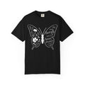 Delicate Floral Butterfly With Quote T-Shirt | Minimal Outline Inset Design
