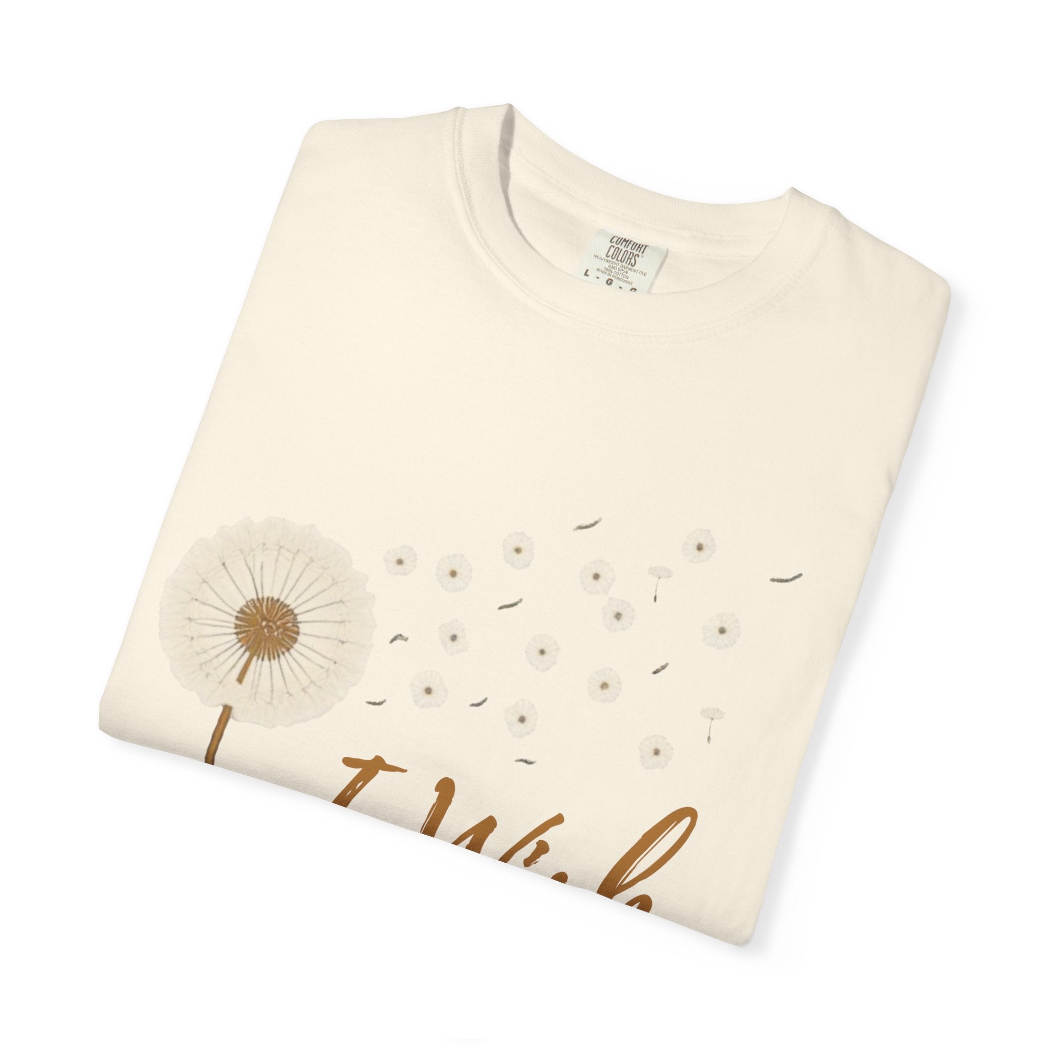Comfort Colors I Wish For More Pollinators T-Shirt | Dandelion and Butterfly Nature Design