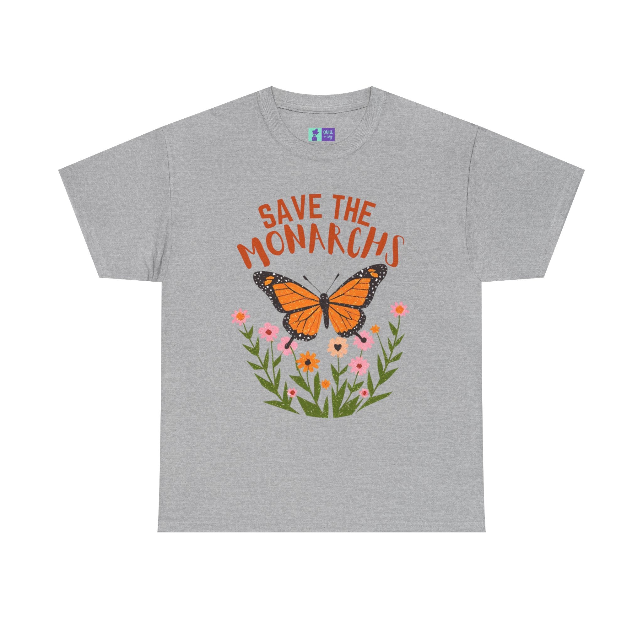 Save the Monarchs T-Shirt | Monarch Butterfly Floral Tee