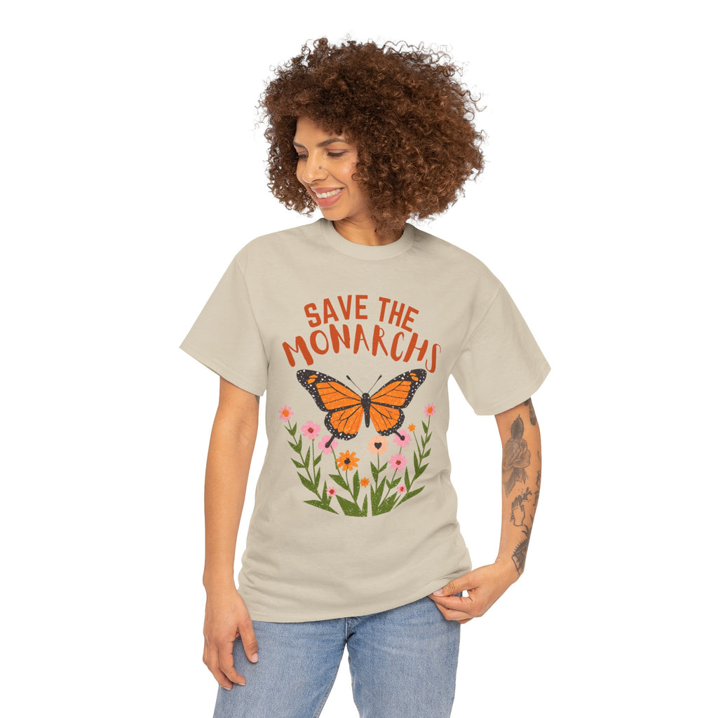 Save the Monarchs T-Shirt | Monarch Butterfly Floral Tee