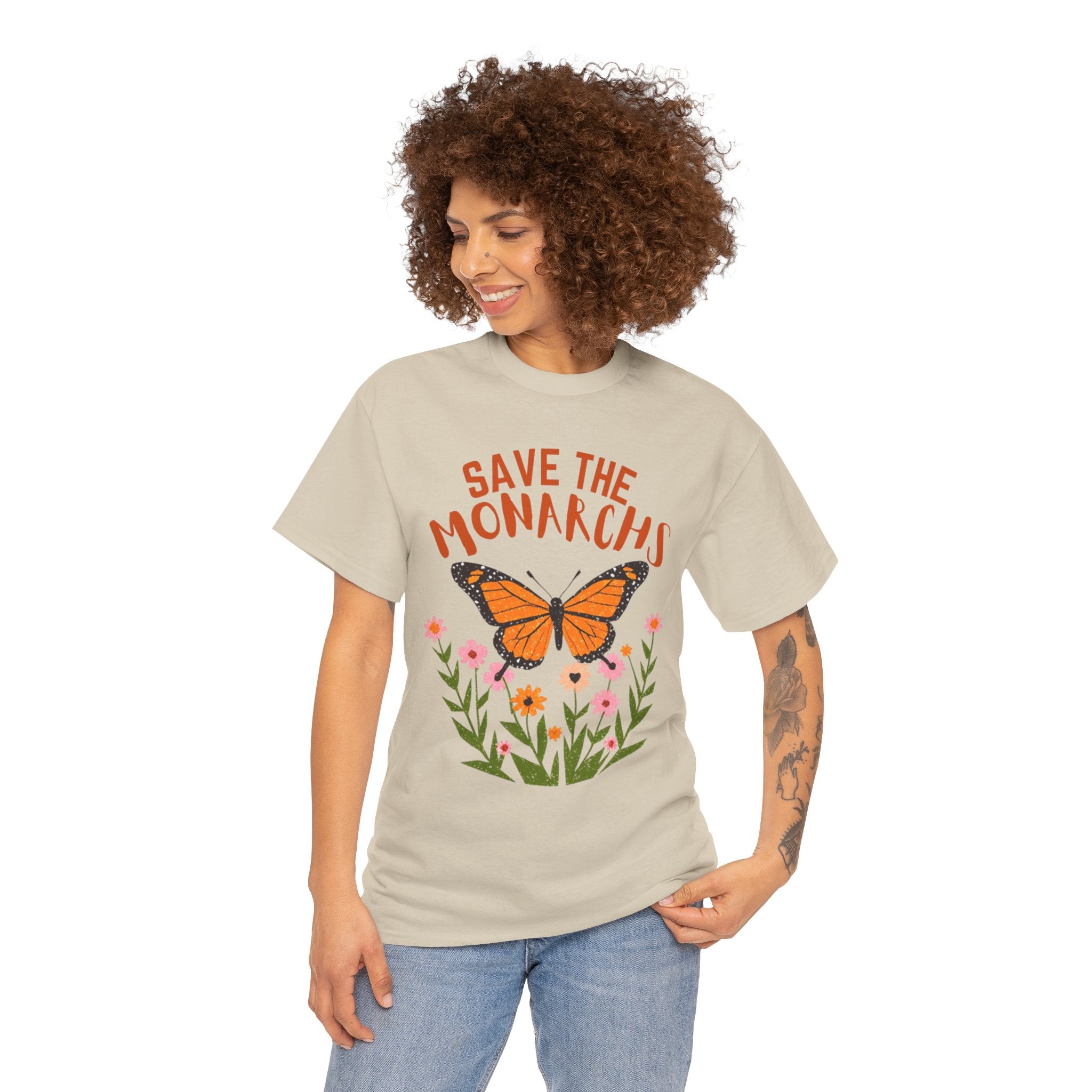 Save the Monarchs T-Shirt | Monarch Butterfly Floral Tee