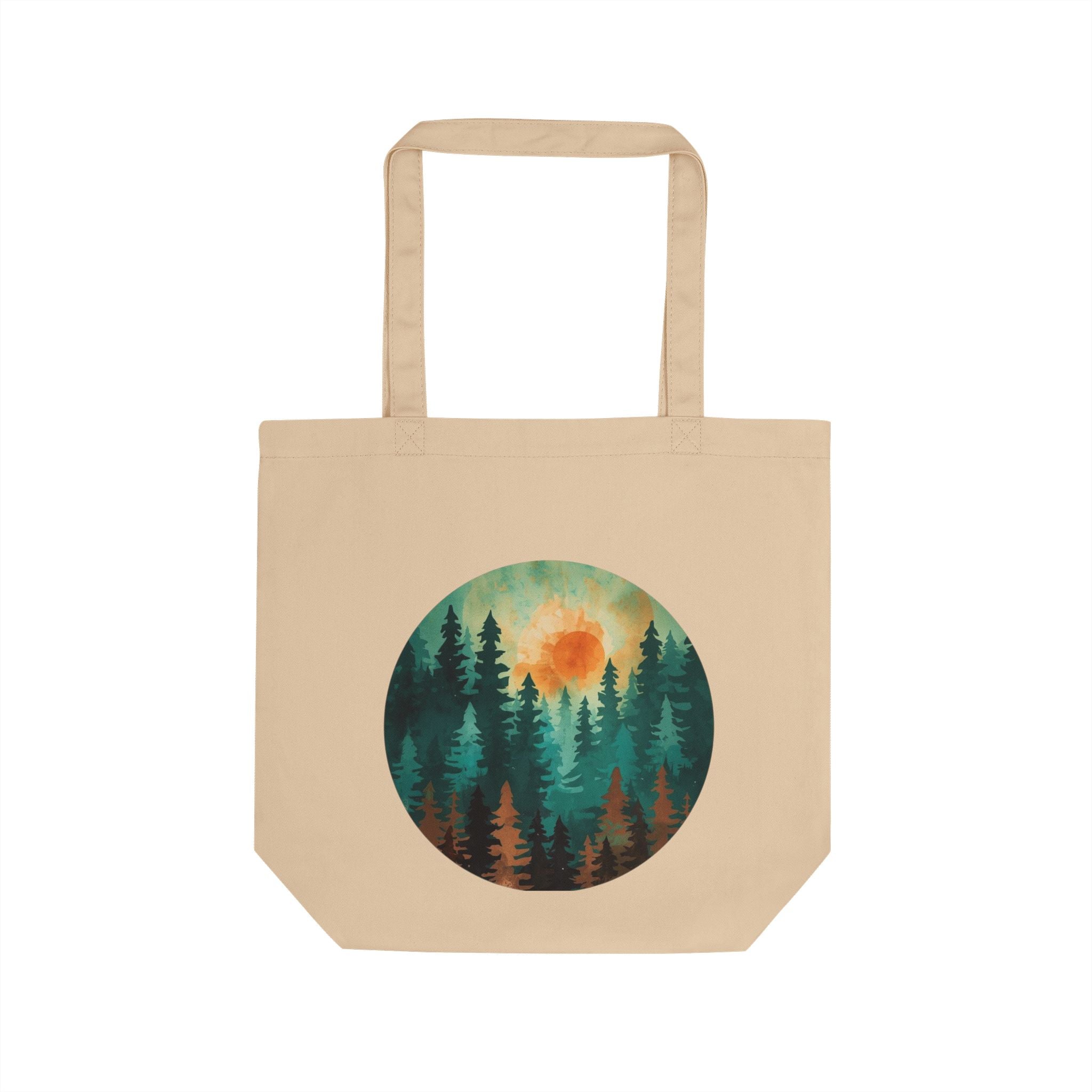 Take Care of the Earth Tote Bag | Forest Sunrise Illustration Tote