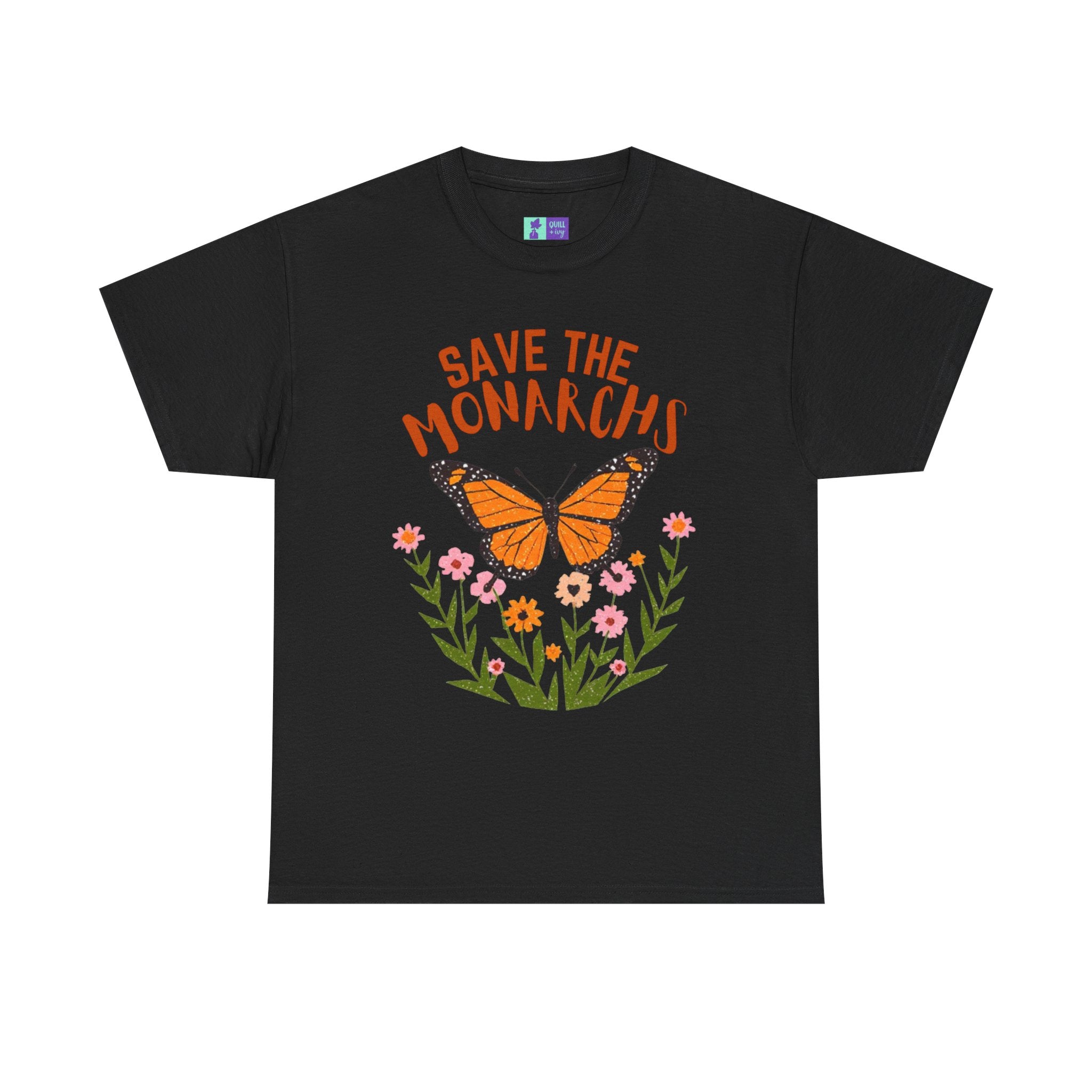 Save the Monarchs T-Shirt | Monarch Butterfly Floral Tee