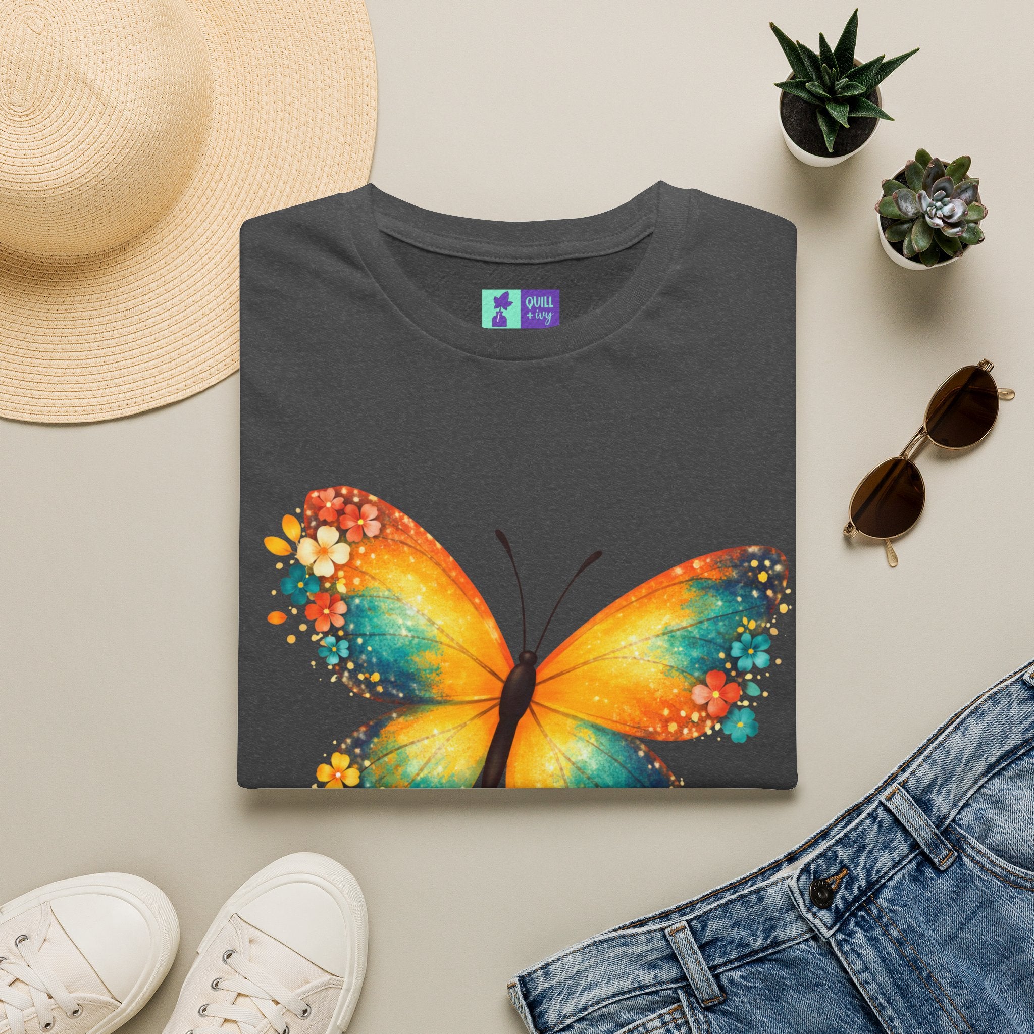 Save The Butterflies T-Shirt | Colorful Butterfly Conservation Tee
