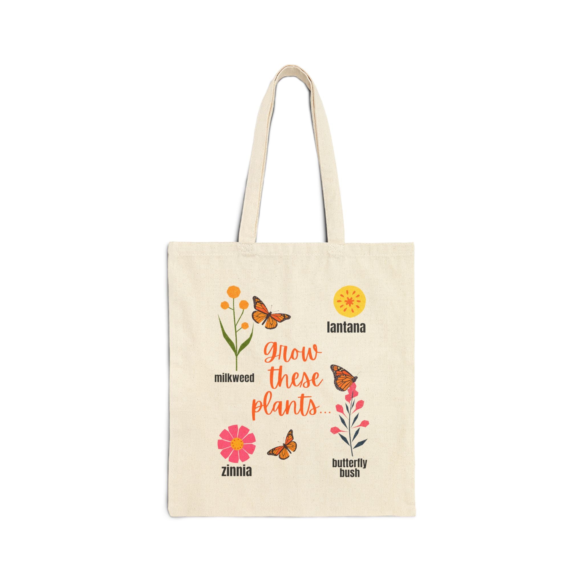 Butterfly Cotton Canvas Tote Bag