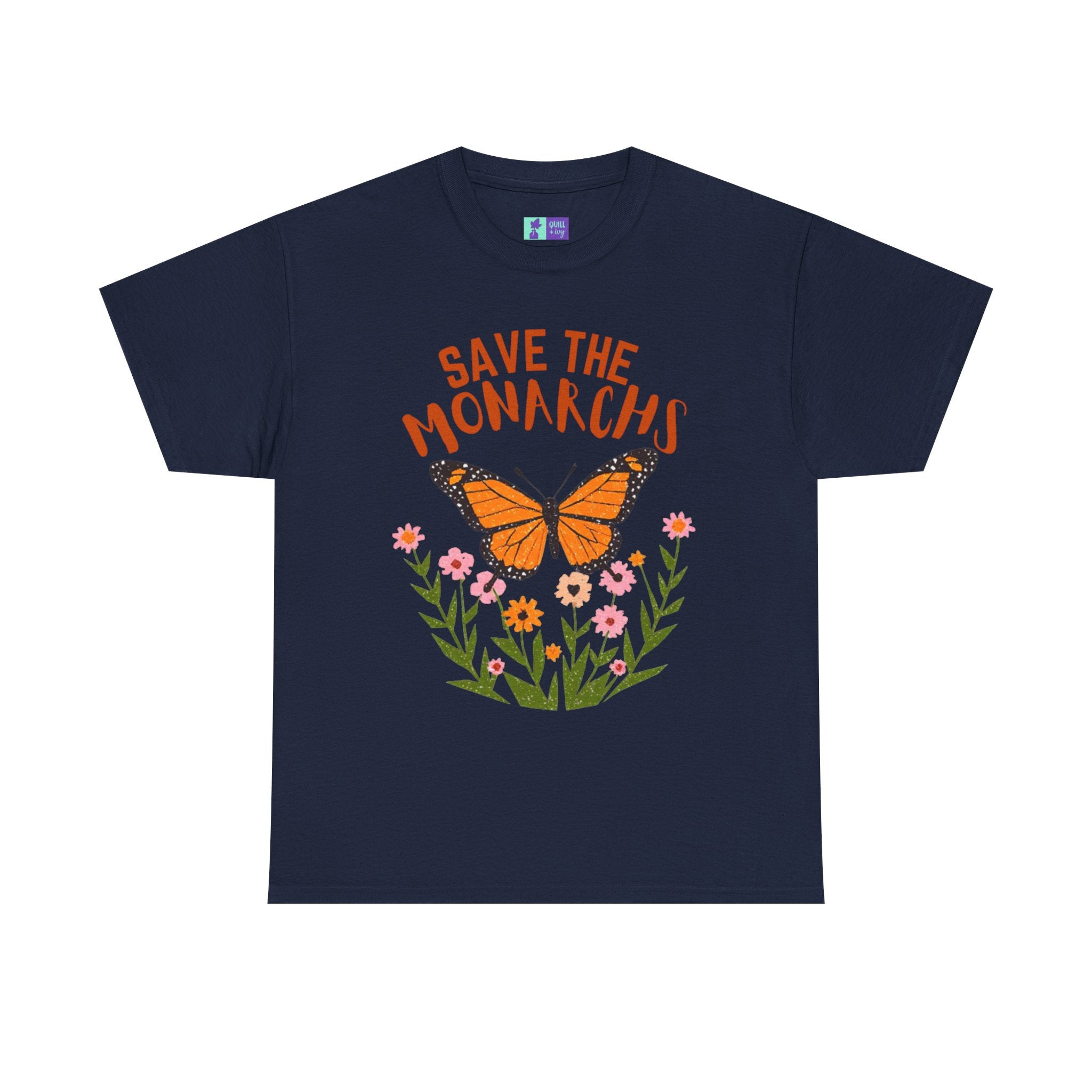 Save the Monarchs T-Shirt | Monarch Butterfly Floral Tee