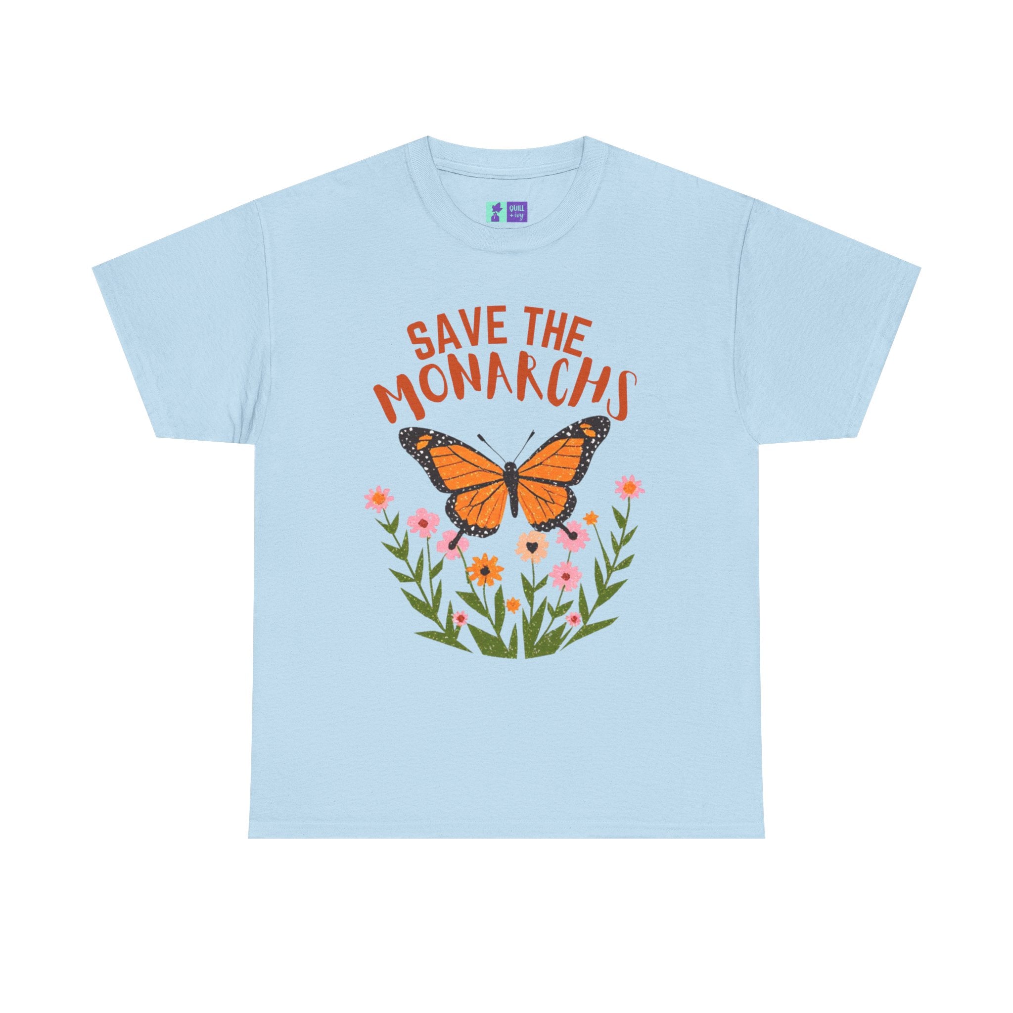 Save the Monarchs T-Shirt | Monarch Butterfly Floral Tee